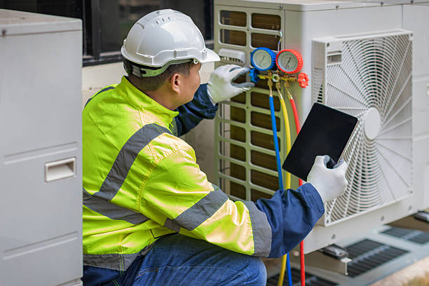 Professional Air Duct Cleaning technician working in Clay, CA